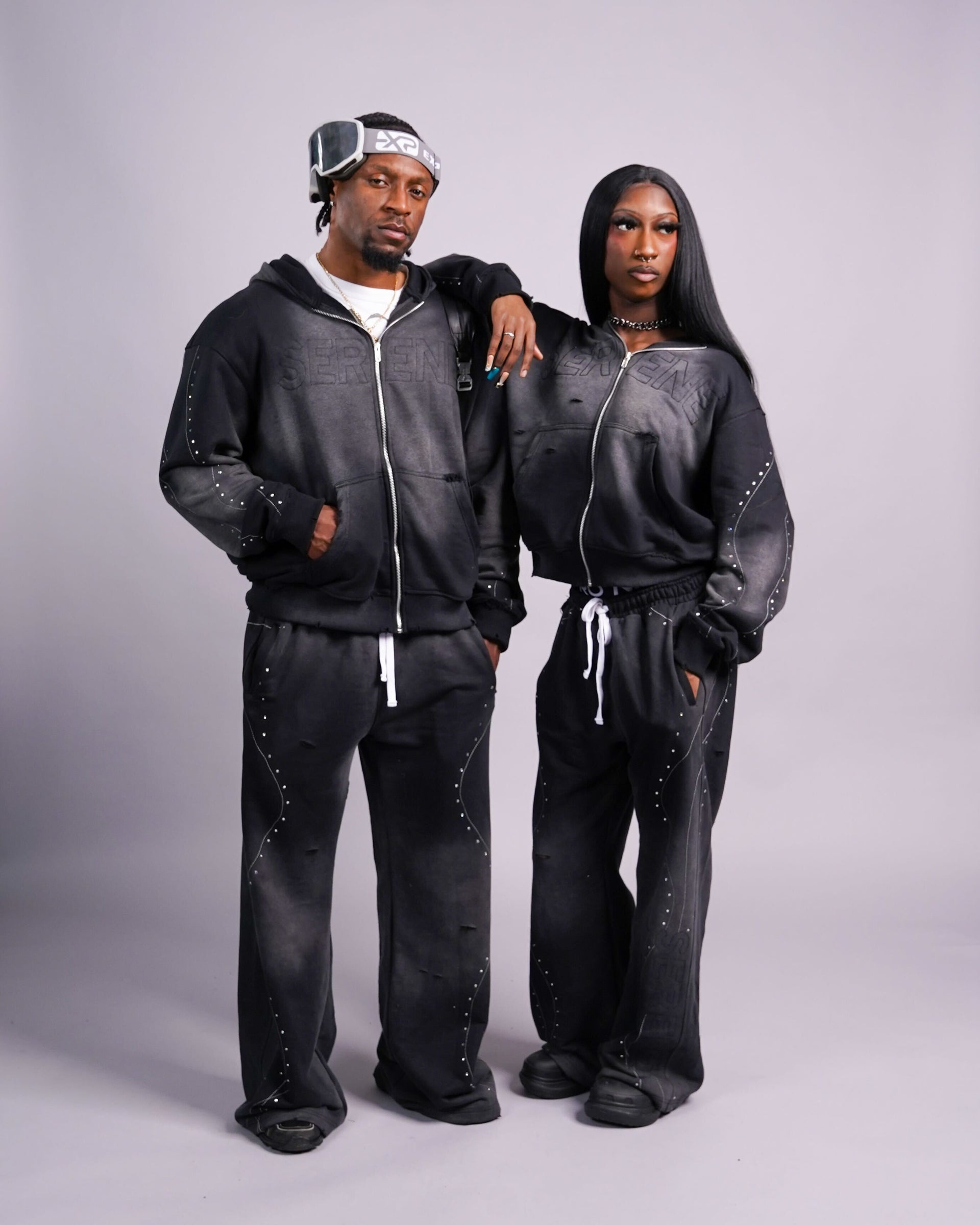 Nocturnal Sweatsuit Set — Black